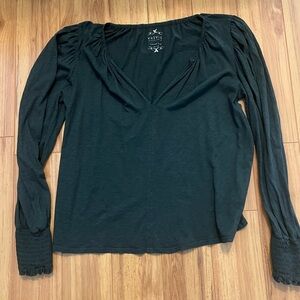 Velvet by Graham & Spencer Cotton Blouse in Green